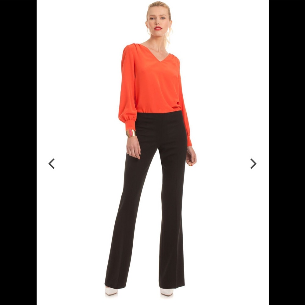 Trina Turk Jacoba Style Flat Front Black Pant